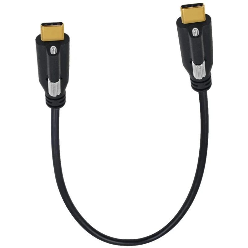 USB C zu USB C Kabel, Einzels ch rauben verriegelung USB 3,1 Typ C Stecker zu Typ C Stecker 10 Gbit/s/3a ~ 5a Daten und Ladekabel – Detail 1