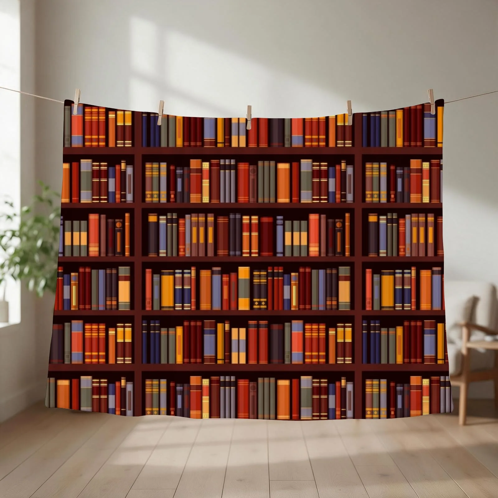 vintage bookshelf Bookworm Antique book library Throw Blanket couch cozy soft plush fuzzy picnic outdoor blanket