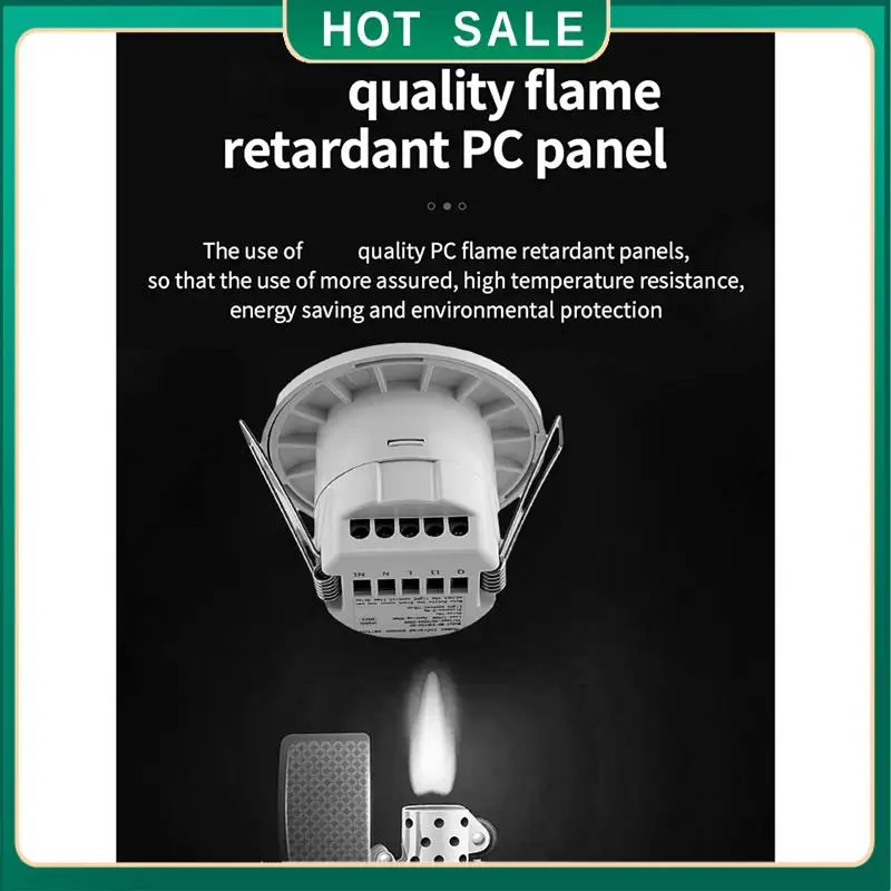 

My Home New 24-265V Recessed Sensor Smart PIR Infrared Body Motion Detector Light For Stair Corridor, Car Park Lighting