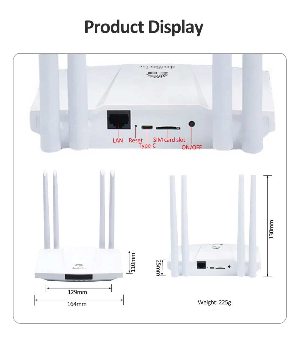 Benton WiFi6 802.11ax 3000mah بطارية USB موزع إنترنت واي فاي لبطاقة SIM 2.4 جيجا هرتز 300 ميجا بت في الثانية 4G مودم مع LAN IPV6 4G راوتر 4G LTE مودم #6