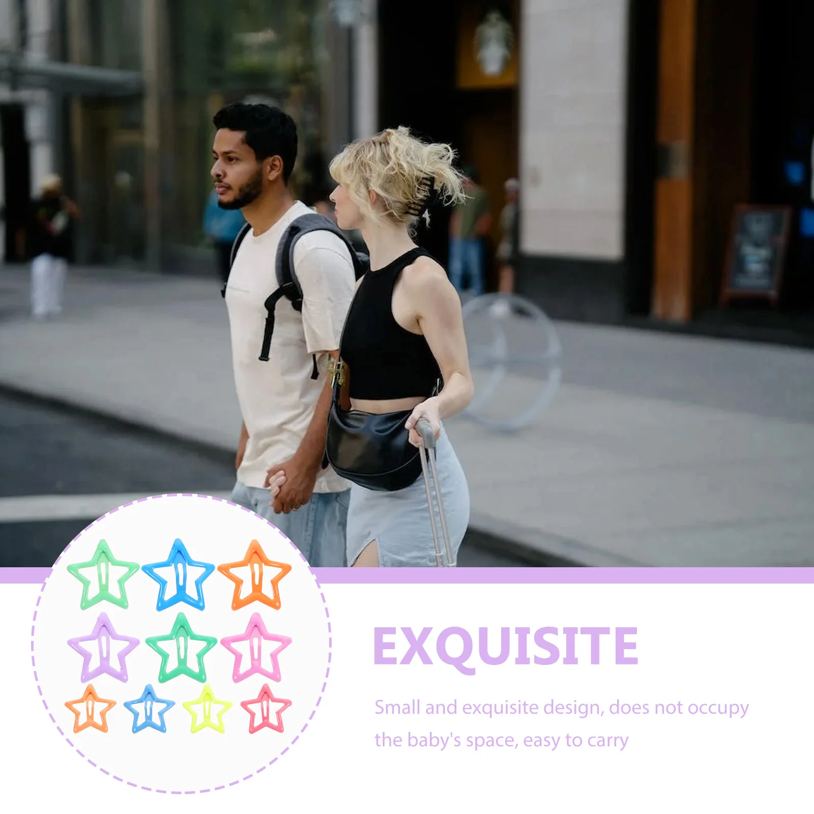 

10Pcs Star Hair Clips Snap Metal Barrettes Small Hair Accessories for Kids Toddlers Daily Use Party Birthday Photo Props