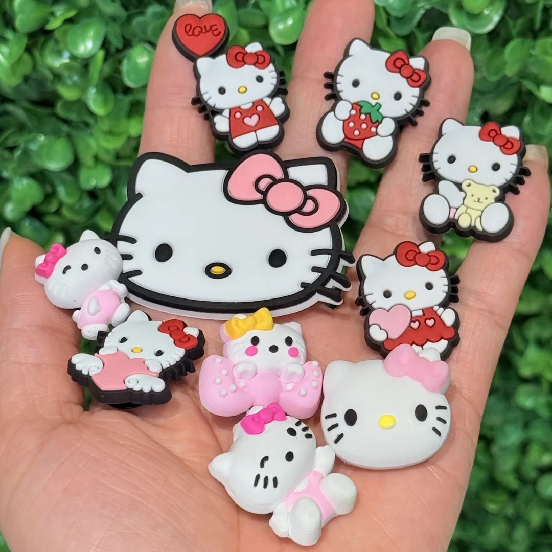 Mesuca 19/23Pcs Cartoon Ice Cream Donut Candy Bow Honey Pvc Buckle Clog Sandals Shoes Decoration DIY Backpack Birthday Gift