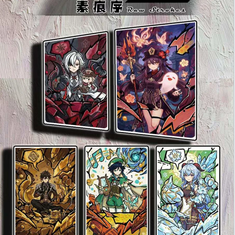 Wholesale Shiyi Collection Cengxiao Letter Genshin Impact Teyvat Painting Scroll Collection Anime Art Picture Album Decor Poster