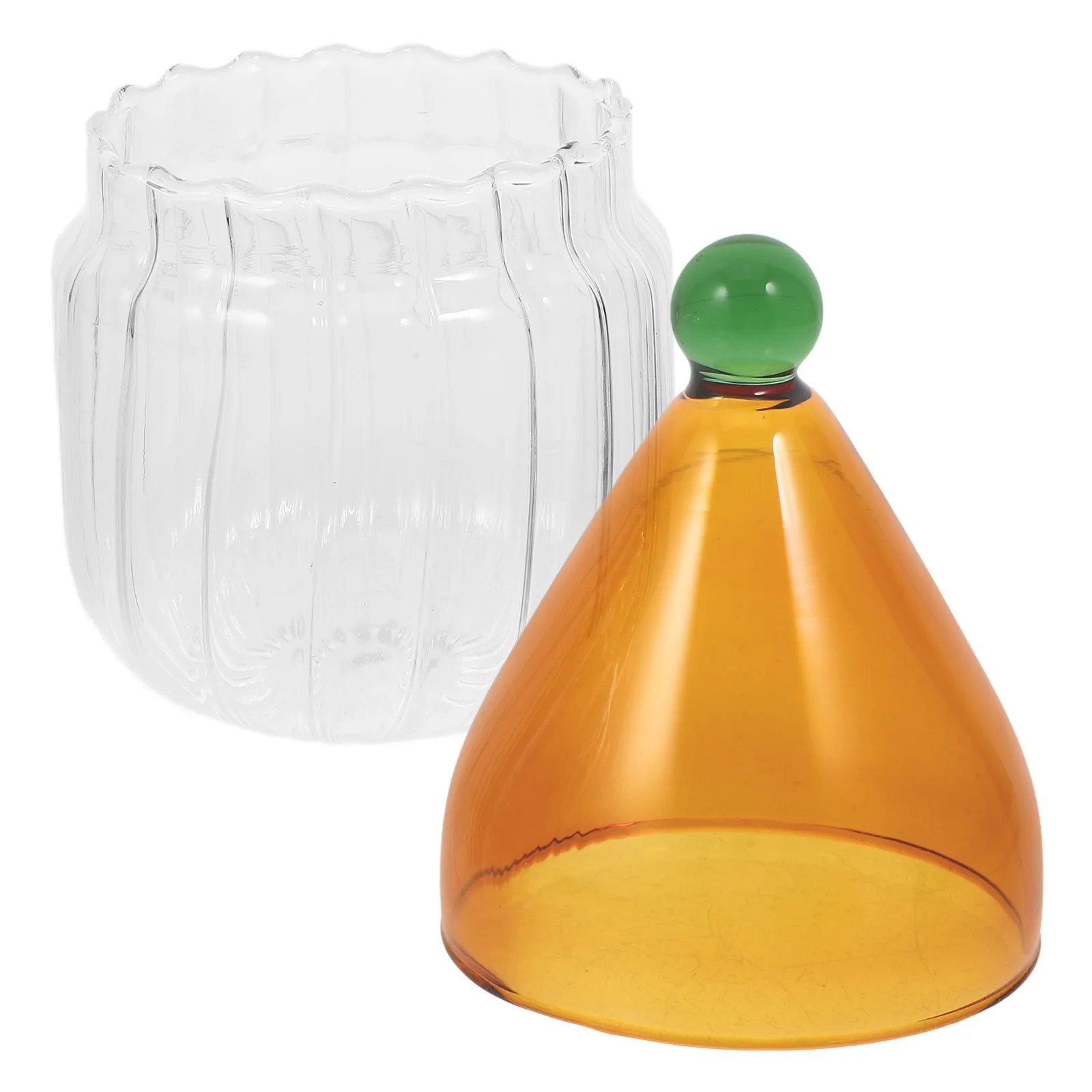 

Christmas Hat Transparent Glass Candy Jar Small Storage Container Airtight Lid Candy Holder Xmas Party Snack Glass Jar