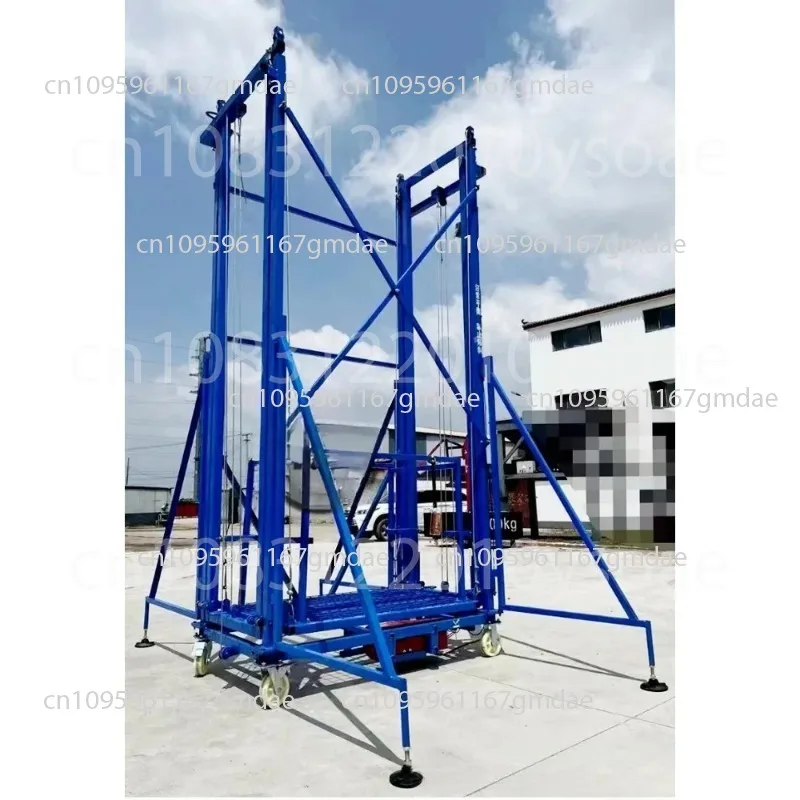 Andaime elétrico com controle remoto, plataforma de elevação multifuncional dobrável elétrica
