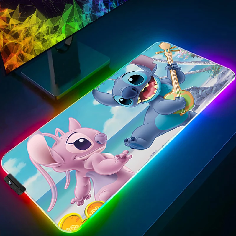 RGB لوحة ماوس كبيرة غرزة ألعاب لوحة المفاتيح LED ماوس قفل حافة جهاز كمبيوتر شخصي حصيرة مكتبية لوحة الألعاب الخلفية ماوس الحصير ل LOL #1