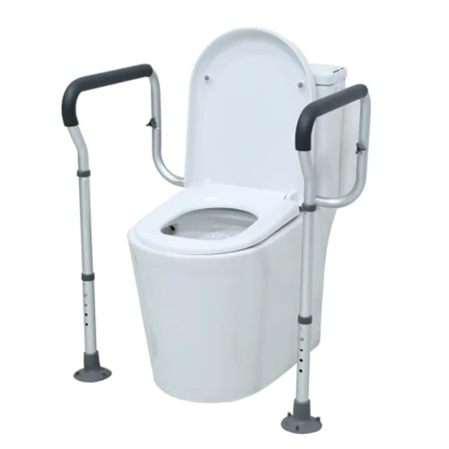 

Height-Adjustable Toilet Safety Frame with Medical Grade Aluminum Alloy for Seniors Disabled and Pregnant Women in Silver Provi