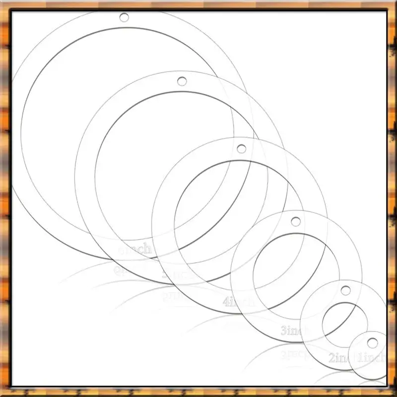 

Акрил Sep N12R для шаблона для квилтинга, 6 шт., круглая линейка 1/2/3/4/5/6 дюймов, прозрачный набор швейных инструментов