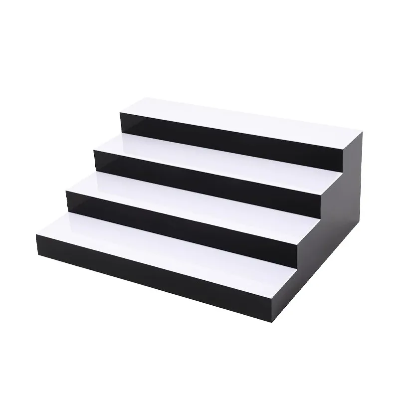 Acrylic luminous wine rack, three-layer stepped design, suitable for bottle display and storage