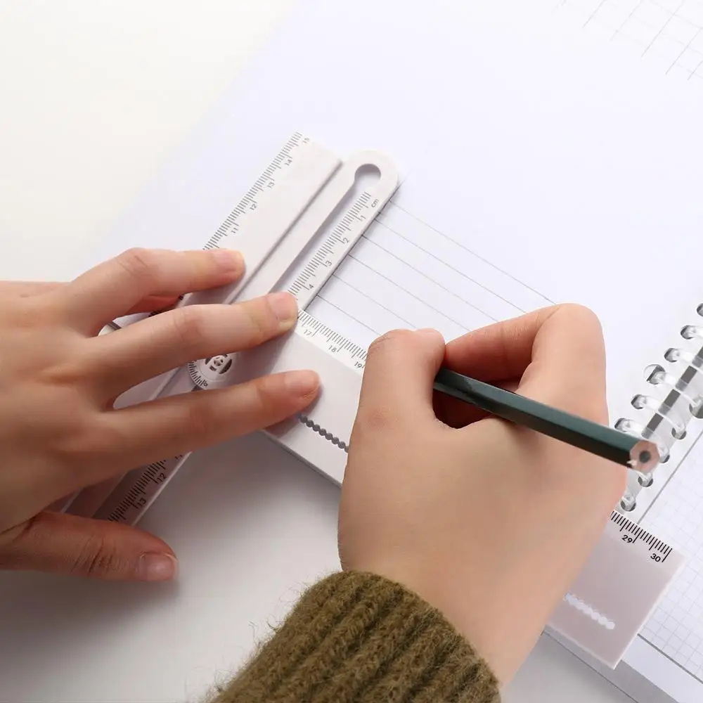 เส้นวงกลมวาดคณิตศาสตร์วาดไม้บรรทัดพับมุมวัดร่างเครื่องมือเรขาคณิตไม้บรรทัดเรขาคณิตแม่แบบไม้บรรทัด