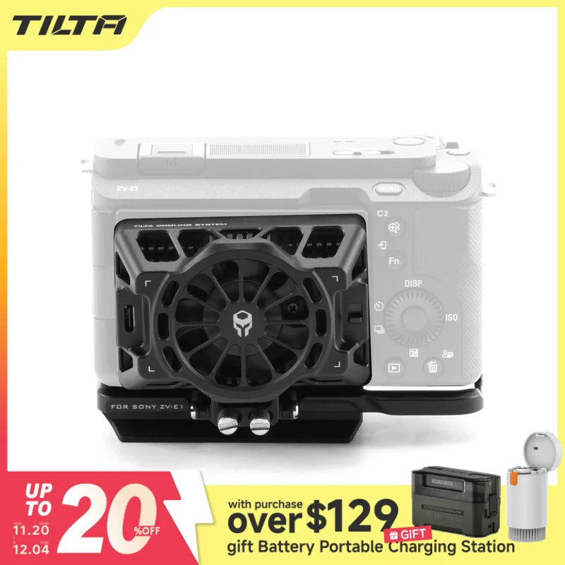 Tilta-kit dissipador de calor para sony zv-e1, compatível com sistema de refrigeração, placa base, ta-t35-csk-b