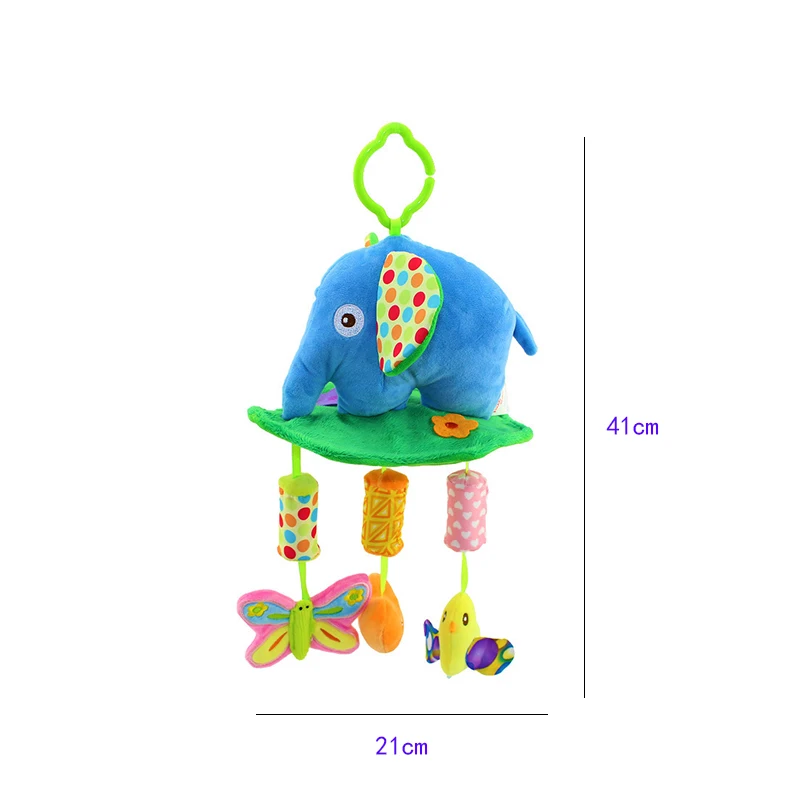 Baby Toys for 3 6 9 12 Months Hanging Owl Rattles Stroller Mobile Elephant Fish Plush Soft Rattles for Boys Girls Christmas Gift