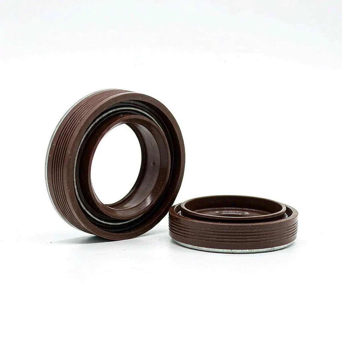 Brown FKM TC Oil Seal Double Lip Rotary Shaft Seal 48x60 50x100mm Width 7 8 10 11 12mm High Temperature Oil Resistant