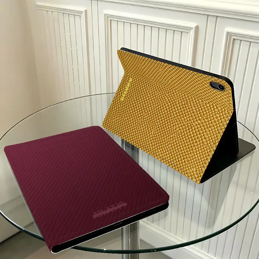Case for Apple iPad Pro11 13 10th 7/8/9th Air 11 13 M4 M3 M2 A16 2026 With Pencil Holder Air 4/5/6th Maroon Texture Pattern