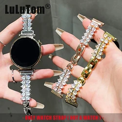 Luxury Glitter Rhinestone Wheat Strap For Samsung Galaxy Watch 6 5/Pro 4 Classic 44/40/46mm 20/22mm Band For Huawei Watch GT 4 3