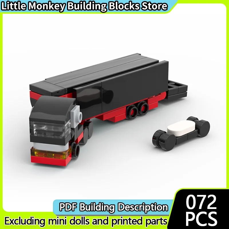 

City Car Model MOC Building Bricks Micro Racing Transporter Truck Modular Technology Children Holiday Gifts Assemble Toys Suit