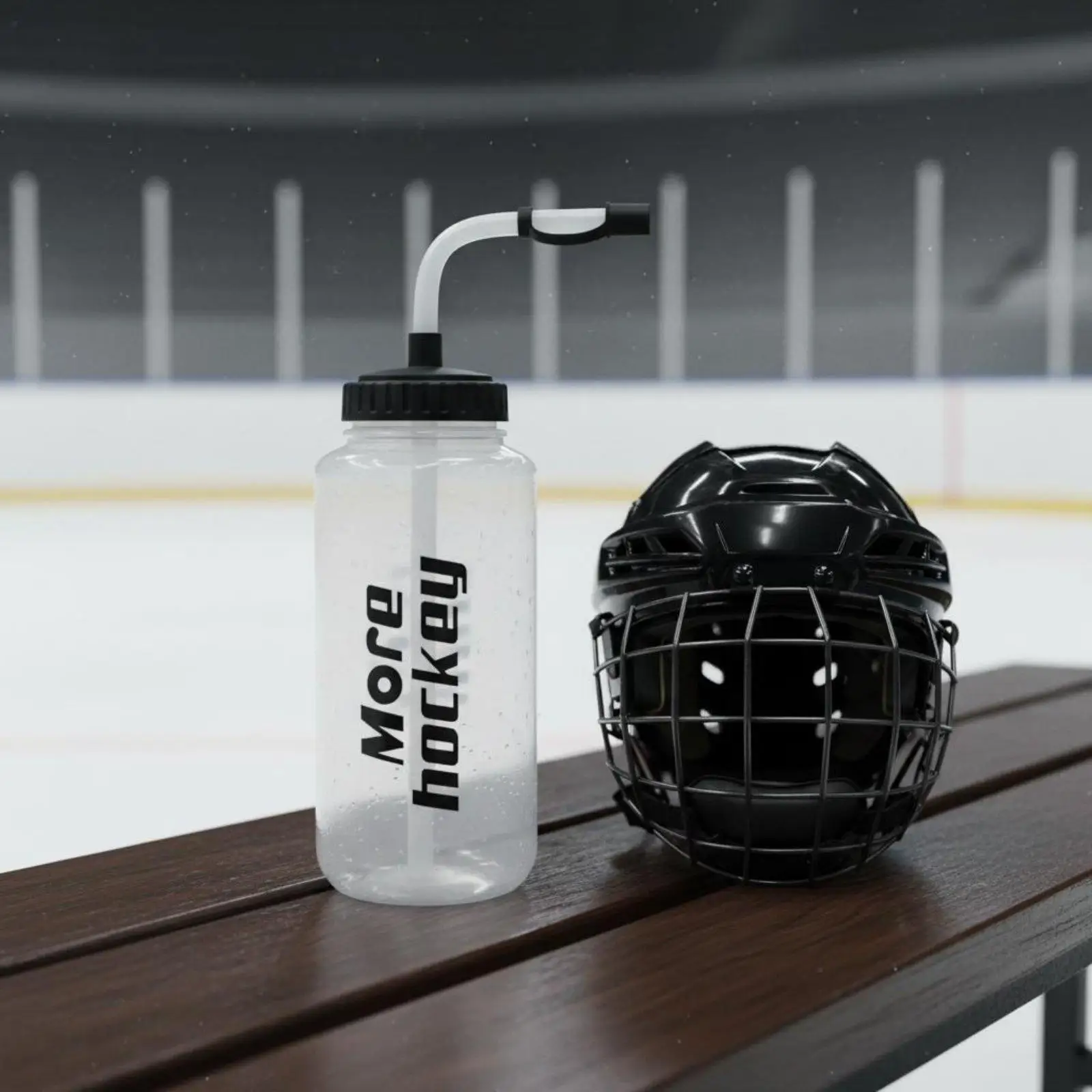 Hockey Water Bottle Large Capacity Helmet Drinking Bottle Easy to Drink for Ice Rink