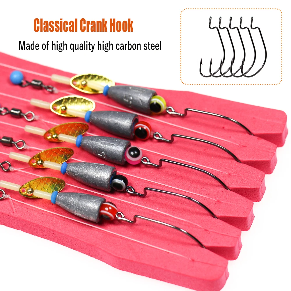 5 Stück/Set Texas Rig Set für Barsch-Angeln, Carolina Rig Kit, Angelzubehör, Fischhaken, Karpfenangeln, Haar-Rigs, Fertige Boilie-Köder – Detail 5