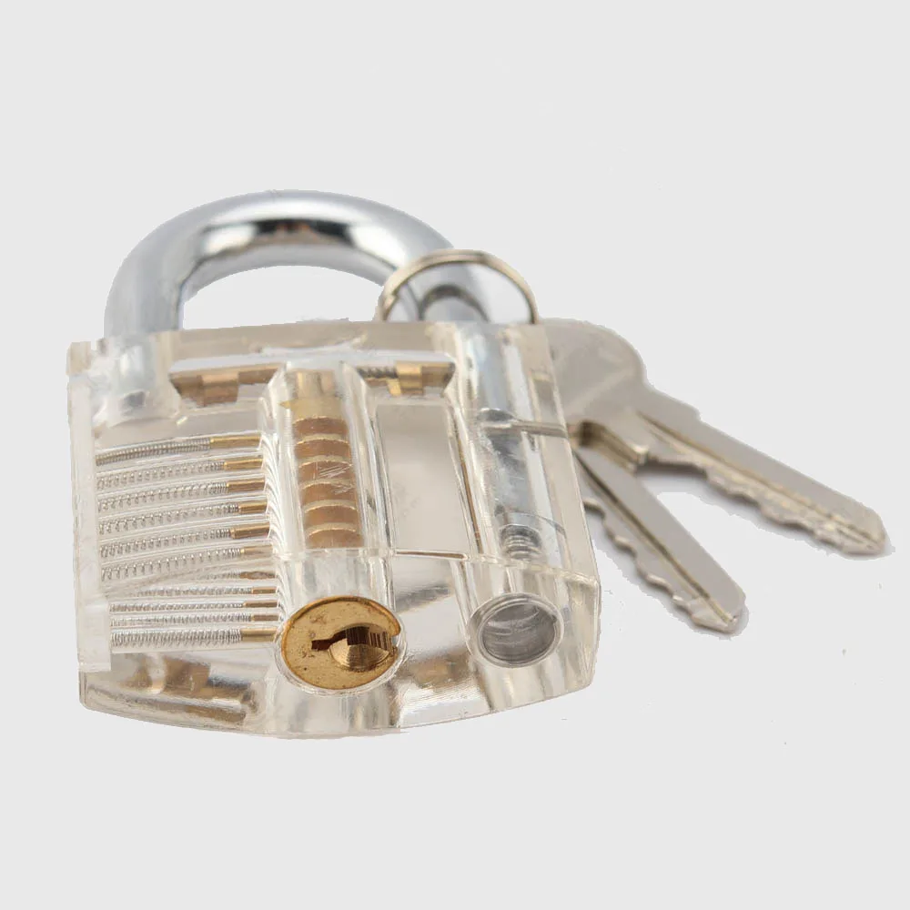 Acrylic Practice Padlock Transparent Lock Status Display Training Skills Tool for Locksmiths And Security Professionals