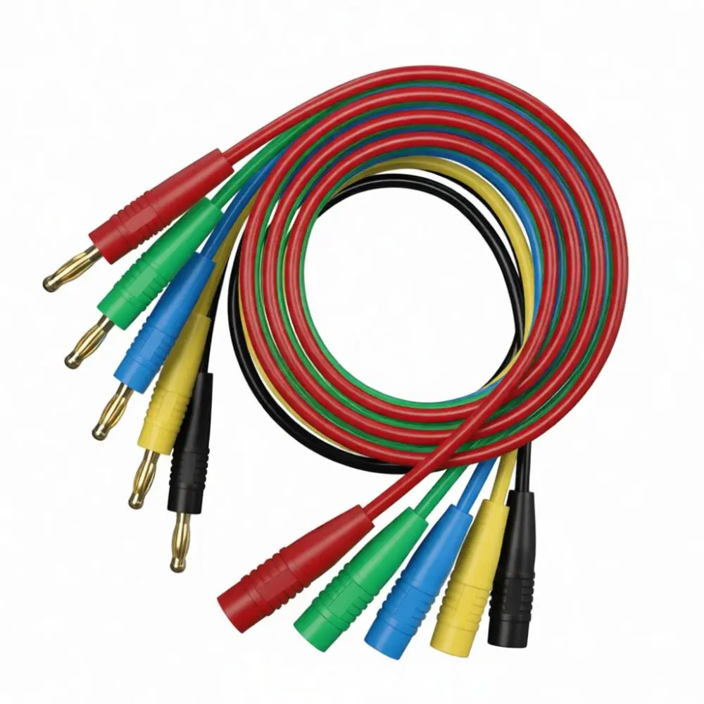 High Performance 4mm Banana Plug Test Lead Silicone Wire Male To Female Connector For Electrical Testing Probe