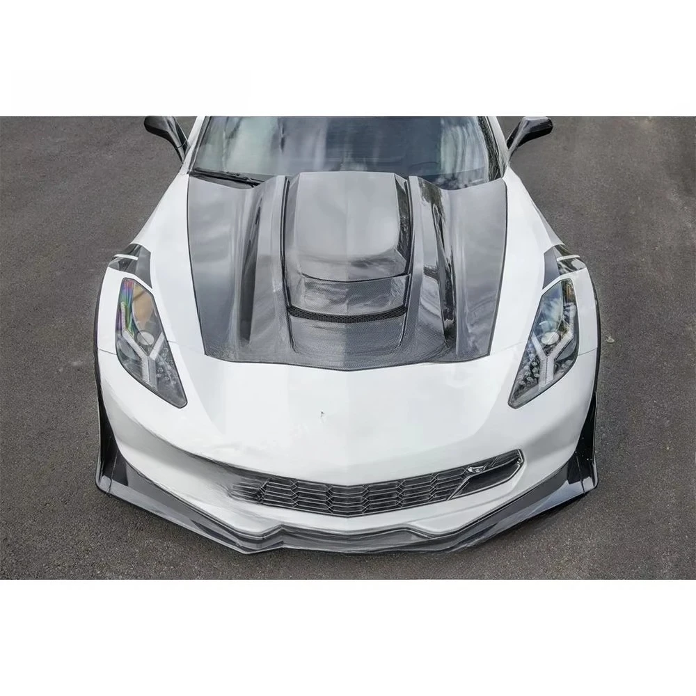 Custom Carbon Fiber Engine Hood Suitable for  Corvette C7 Hood with Ventilation Design