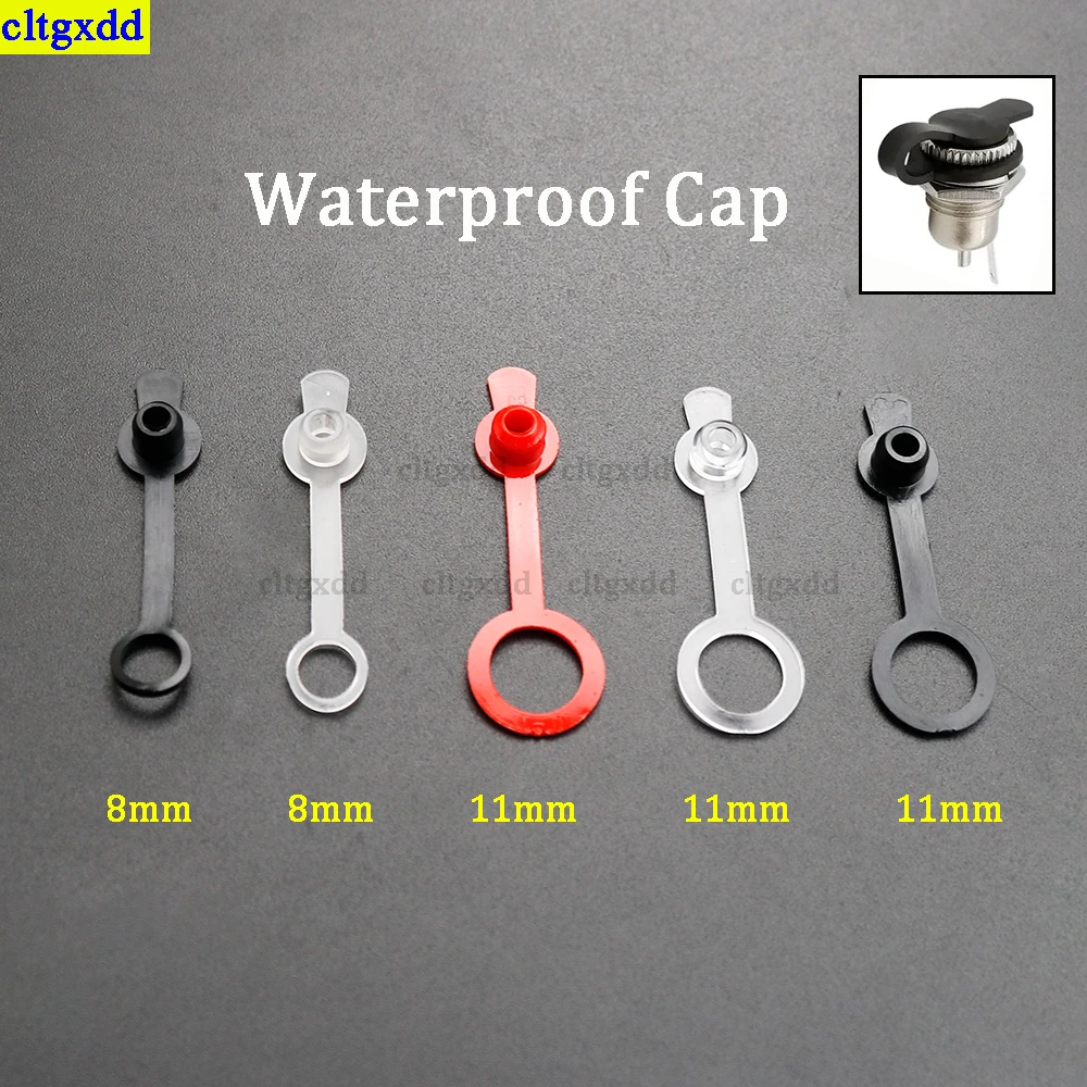 

cltgxdd 5piece DC power waterproof cap 5.5x2.1mm/5.5x2.5mm socket female connector diameter DC022 DC022B DC099 DC025M 8mm 11mm