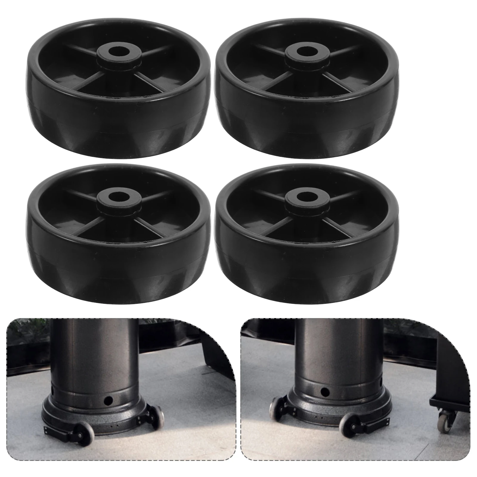 

4pcs Universal Patio Caster Wheels Heavy Duty Movable Gas Replacement Wheels Outdoor Umbrella Heater Accessories Universal Wheel