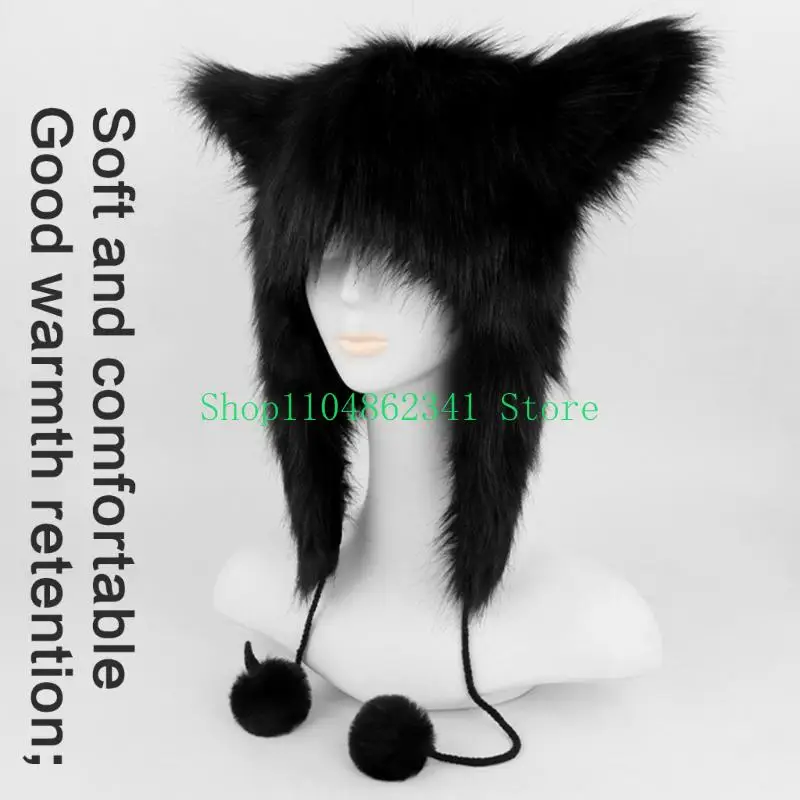 5asd Cáo đuôi Động vật sang trọng Furry Paws Găng tay cho Cosplay Halloween ăn mặc