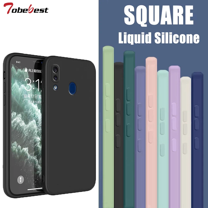 New Liquid Silicone Case For Samsung Galaxy A10 A20 A30 A50 A70 A10S A20S A30S A50S A70S Camera protective Straight edge Cover