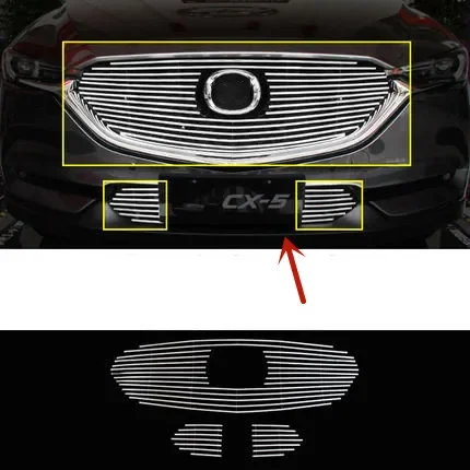 

For Mazda CX-5 2017-2020 High-quality aluminum alloy front bumper grille air intake grille Insect protection car accessories