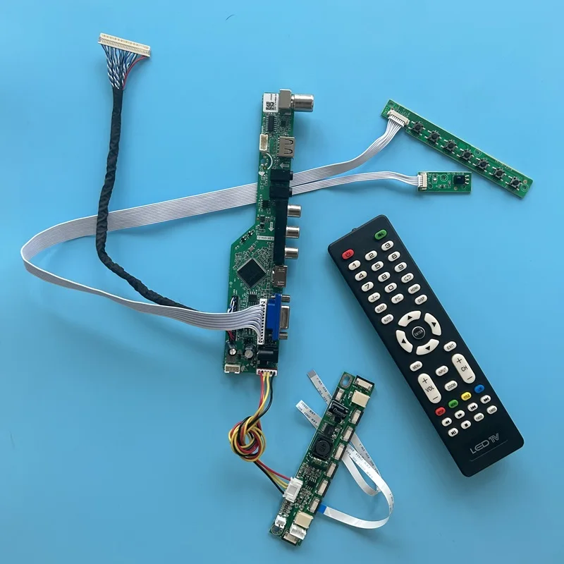 LCD Controller Board Fit LM200WD3 LM200WD4 Kit LVDS 30-Pin Analog TV Signal Screen 20