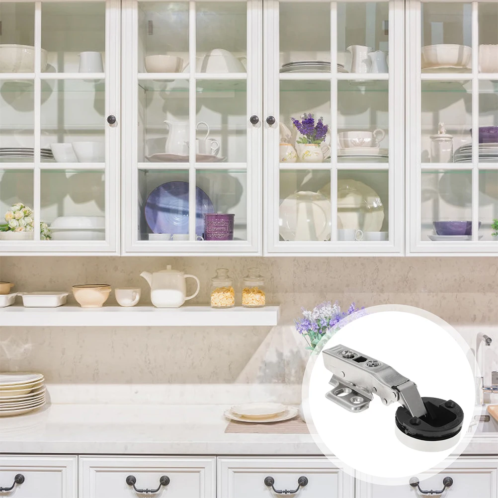

4pcs Hinge Door Clip Pivot for Shower Kitchen Cabinets Clamp Insert Silver Hinges Damping Hinge Glass Doors Hinges Suitable