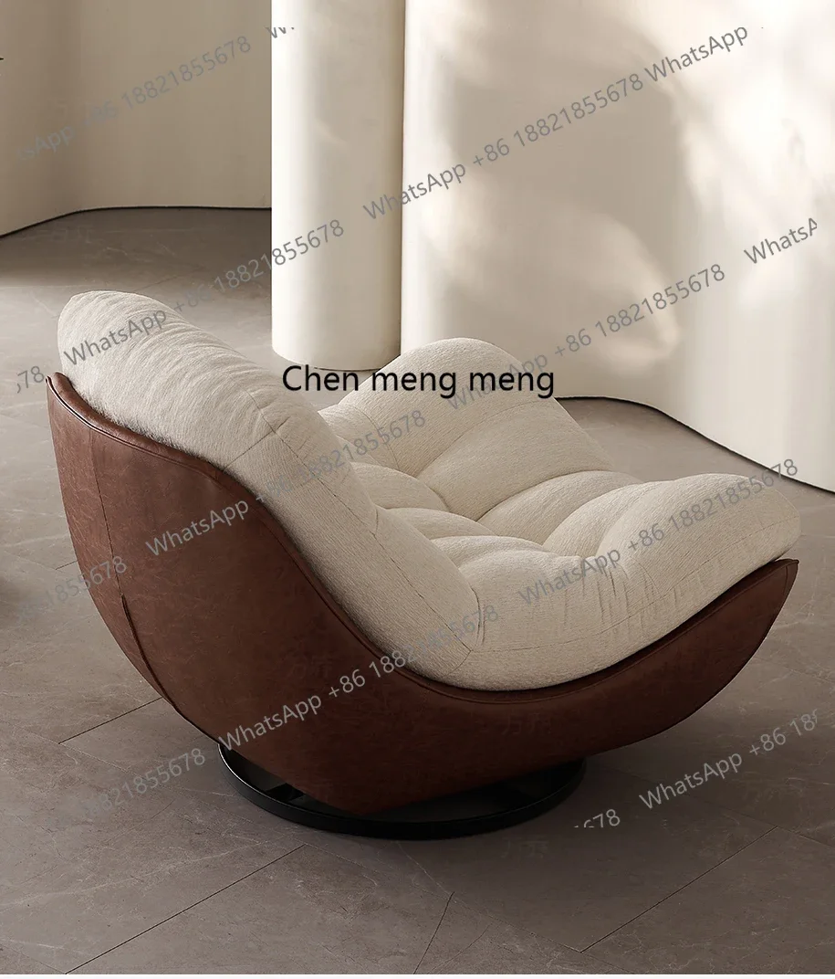 

promotion Italian minimalist swivel single chair modern creative sofa living room balcony lounge chair designer lazy lounge chai