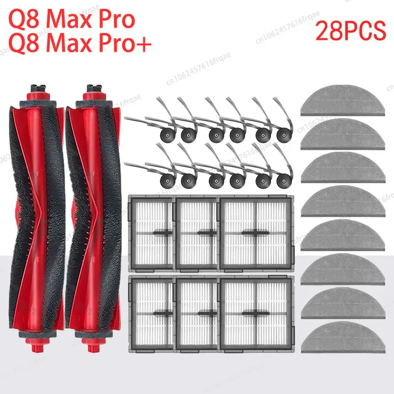Voor Roborock Q8 Max Pro +/Q8 Max Pro Robot Stofzuiger Accessoires Hoofdrol Zijborstel Hepa Filter Mop stofzak Onderdeel