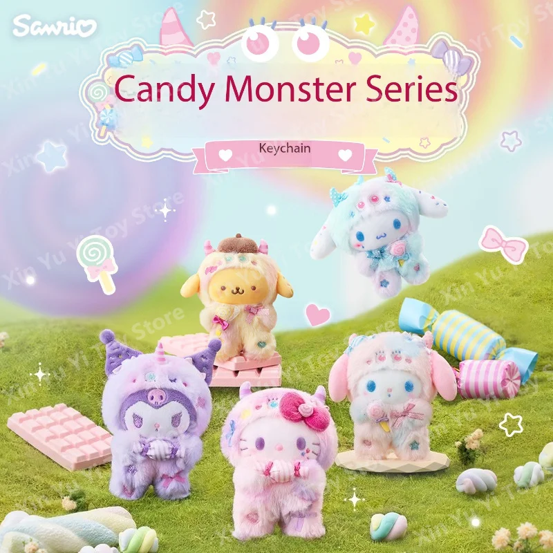 official-sanrio-candy-monster-plush-keychain-kuromi-hello-kitty-cinnamoroll-cute-stuffed-doll-bag-charm-decor-birthday-gifts
