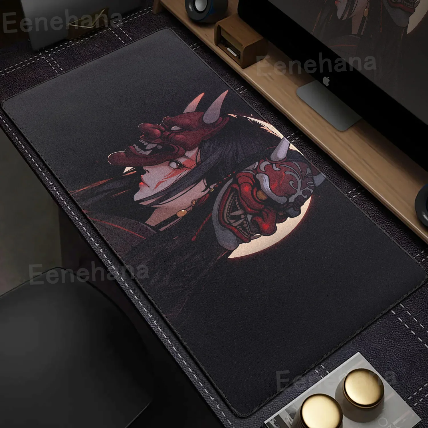 Janpanese Mask Girl Mouse Pad 90x45CM non-slip Gaming Mouse pad Gamer E-Sports Mouse Mat Game Mechanical Keyboard XXL Desk Mat