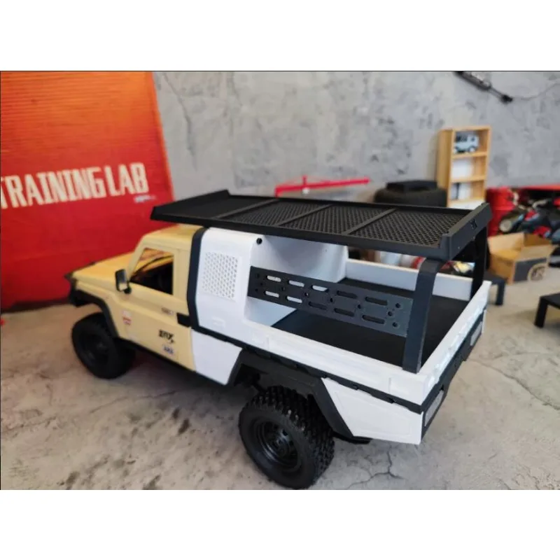 Simulation Hunting Truck Bed Upgrade Parts For MN82 LC70,Version1 Full Replace / Version2 Clip-On,Openable Doors,Kit With Screws