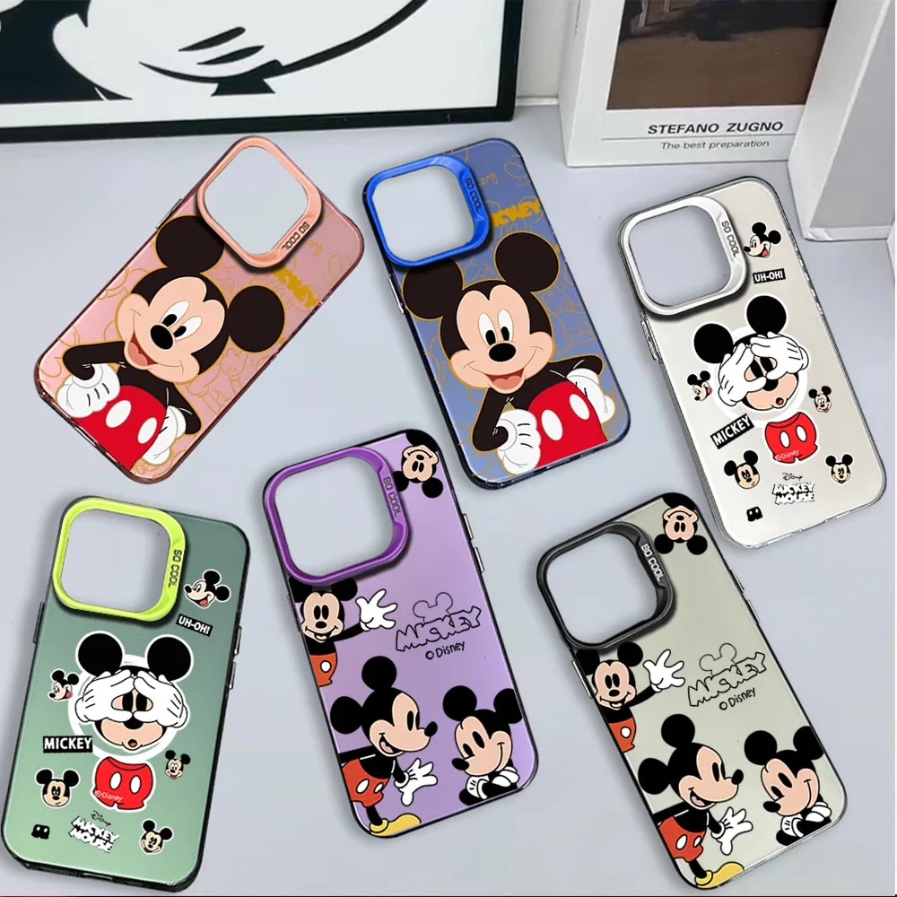 New Luxury IMD Phone Cover Case For Samsung A55 35 71 53 54 S24 23 Plus Ultra M-Mickey Cute Mouse