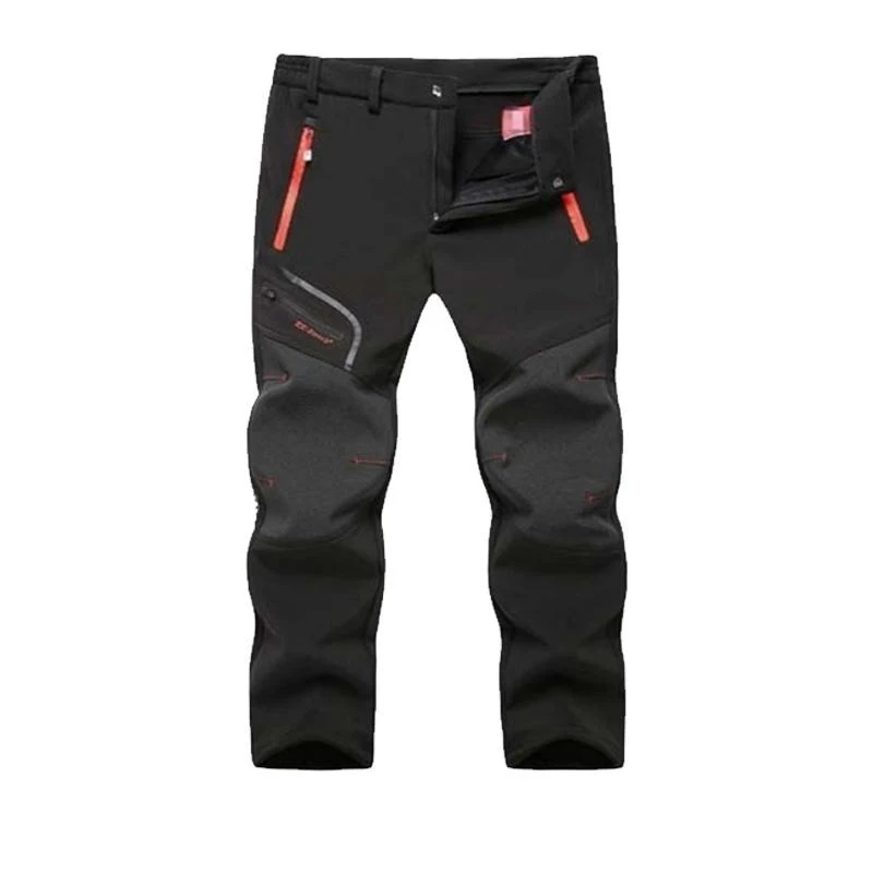 Pantalones largos de lana para hombre, Otoño Invierno, exteriores, resistentes al viento, impermeables, transpirables, cálidos, para senderismo, Camping, escalada, esquí