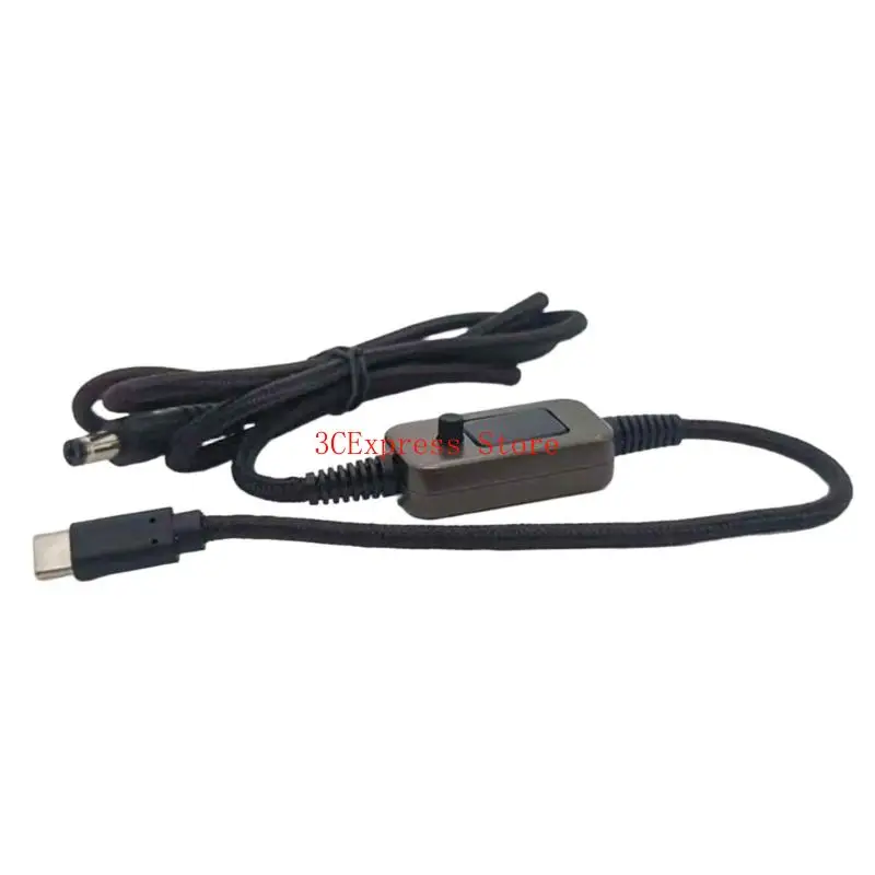 Tipe Tipe C ke DC5525 Cable Cable Cable Compatibles Modems Notebook dan 5A Perangkat Kuat