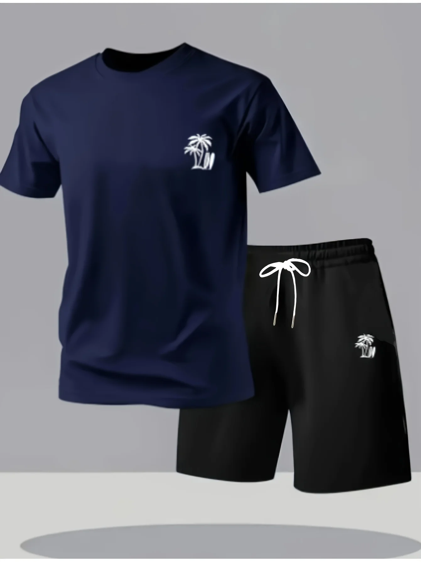 Trendy 2-Piece Suit Smooth Breathable Tee Pocket Shorts, Non-Irritating Skin Fabric With Tightly Bonded Print For All-Day Relax view 4