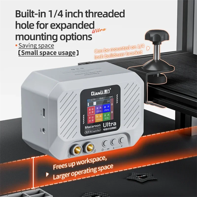 

QIANLI Macaron Ultra Spot Welder for Phone PCB Repair- 0.1-0.4mm Nickel Sheets1500W Precision Battery Spot Welding Machine