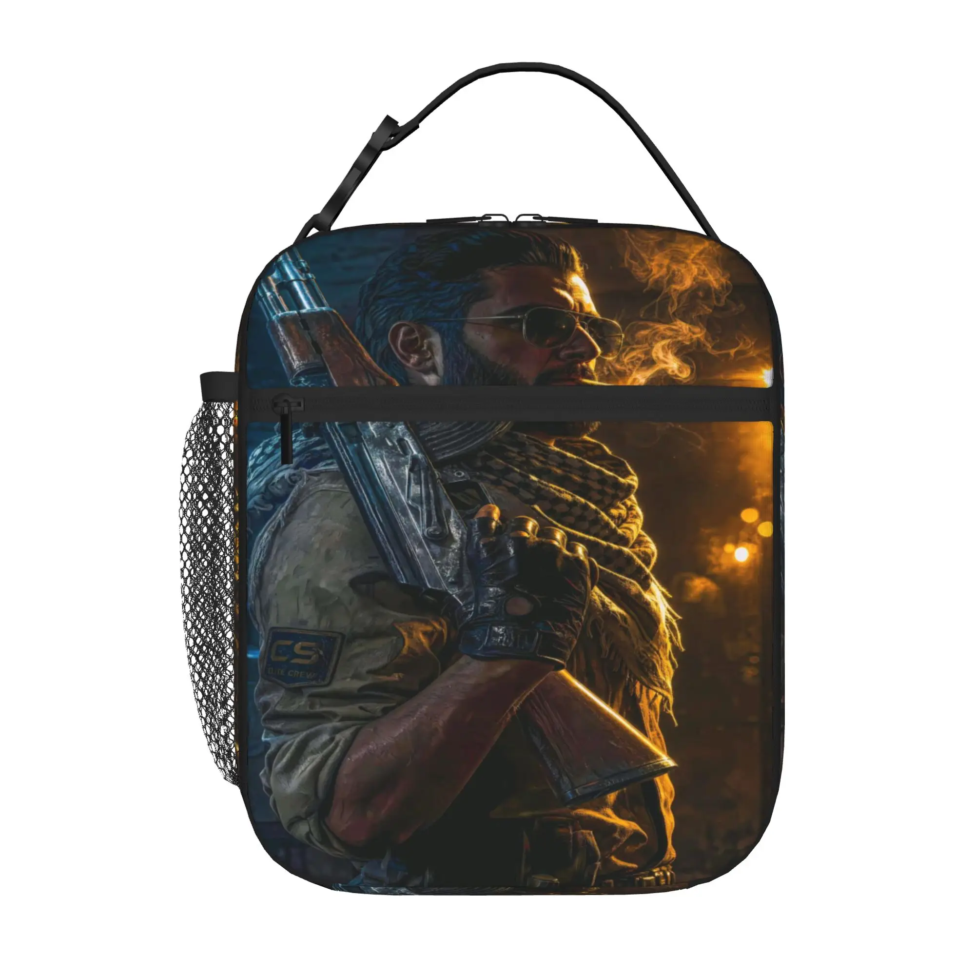 Lunch Box Bag CS2 Armed Soldier Gaming Character Art Washable Harajuku Design Personalised Lightweight Lunch Bag