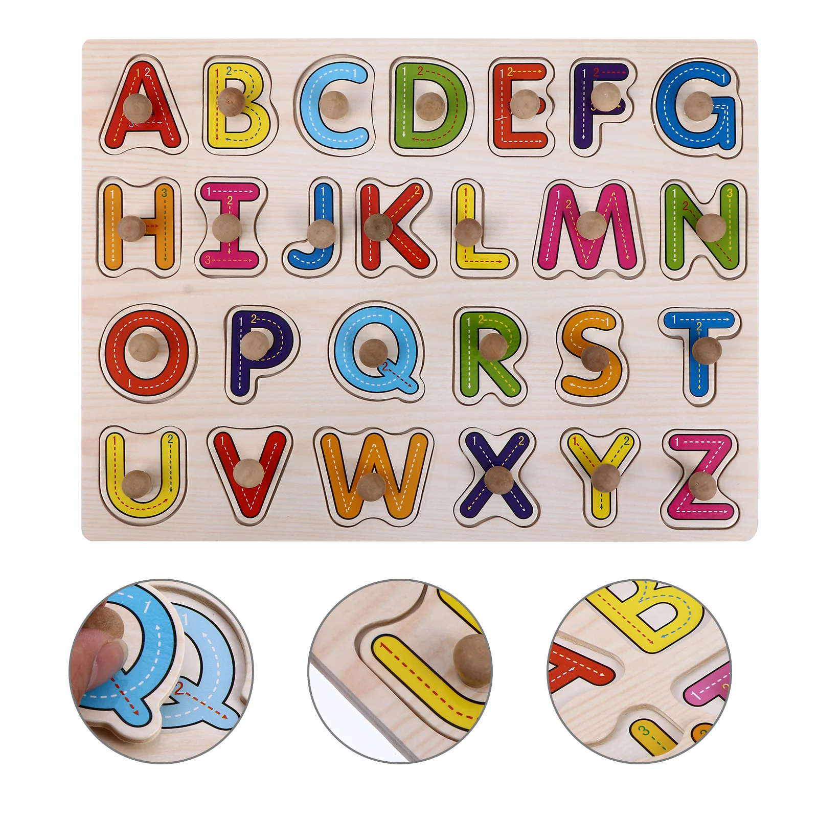 1 세트 나무 퍼즐 장난감 아이 퍼즐 조기 학습 어린이 다채로운 교육 장난감 유아 퍼즐 게임 경량