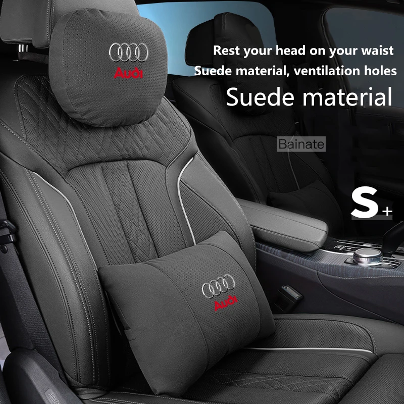

For Audi RS6 C6 C5 B5 B6 B7 B8 B9 D3 Q3 Q5 Q7 TT A1 A3 A4 A5 A6 A7 Car Neck Pillows Car Headrest Cushion Support Seat Car Goods