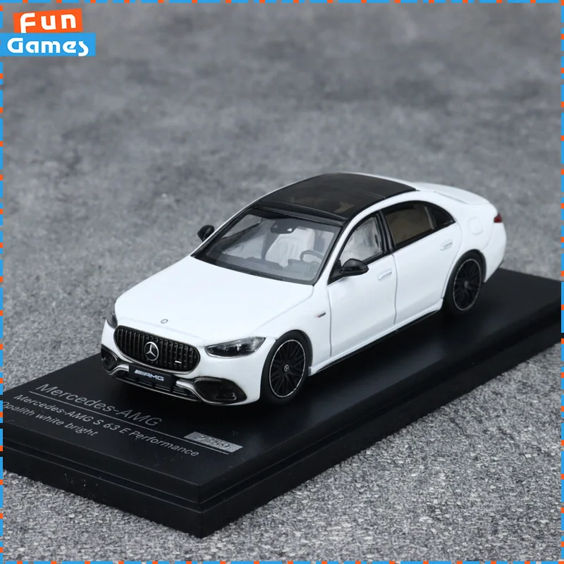 

Almost Real 1/64 Car Model 2023 Mercedes AMG S63 E Performance AR Box Alloy Car Model Simulation Display Model Custom Toy Gift