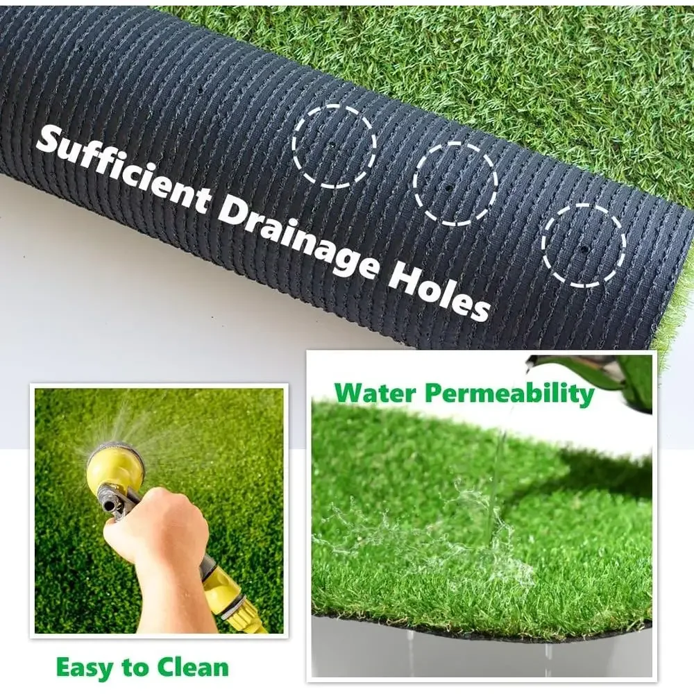 5ft x 20ft Outdoor Artificial Grass Rug, 100 sq ft, 0.8 Thick, Synthetic Lawn Carpet for Patio, Garden, Landscaping, and Pets