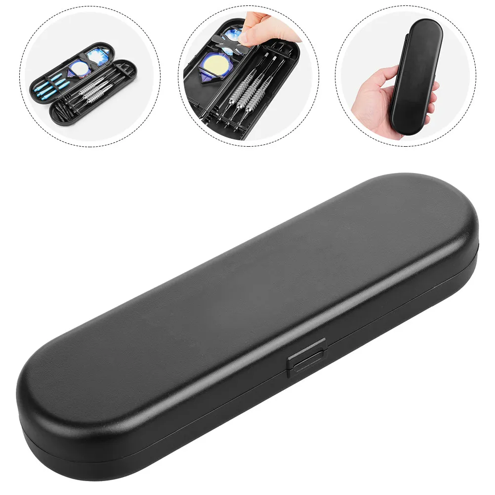

2Pcs Compact Organizer Portable Plastic Storage Box Steel Tip Carry Case Travel Holder Case Holder
