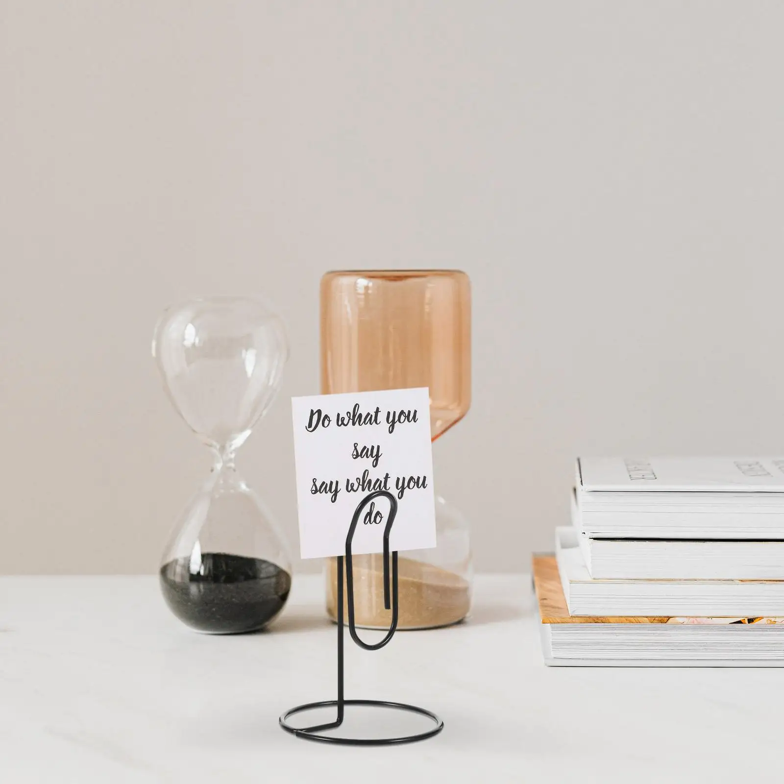 5 Pcs Paper Clips Metal Office Supplies Simple Design Practical Use Home Classroom Desk ganizer Note Holder