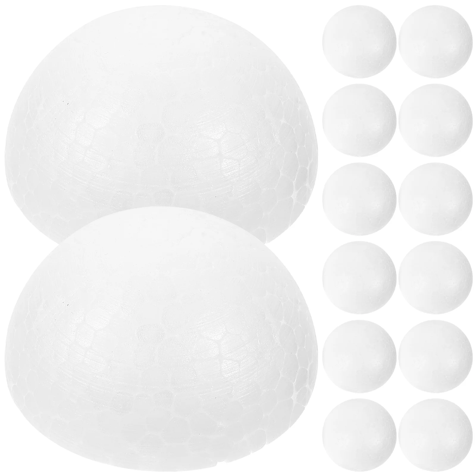 

100 Pcs DIY Ball Foam Crafts for Girls Semicircle Ornament Spherical White Toddler Toys